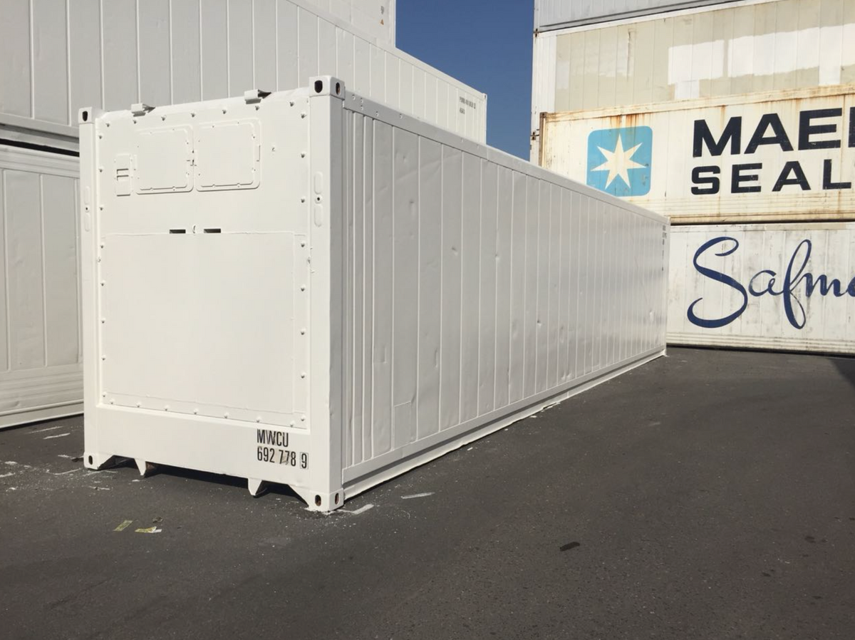 12m (40ft) High Cube Shipping Container - Insulated Thermal Storage Unit (RAL 9010 Pure White) | SA 2