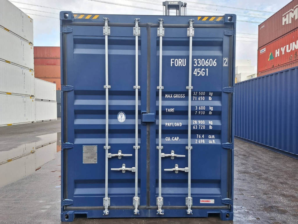 12m (40ft) High Cube Shipping Container - New One-Trip Storage Unit (RAL 5013 Cobalt Blue) | SA Depot 3