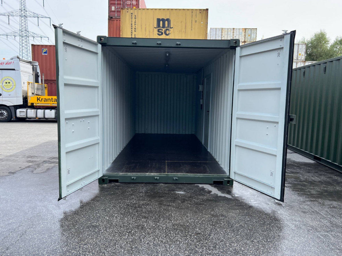 6m (20ft) Shipping Container - New One-Trip Storage Unit with Side Door & Electrical Kits