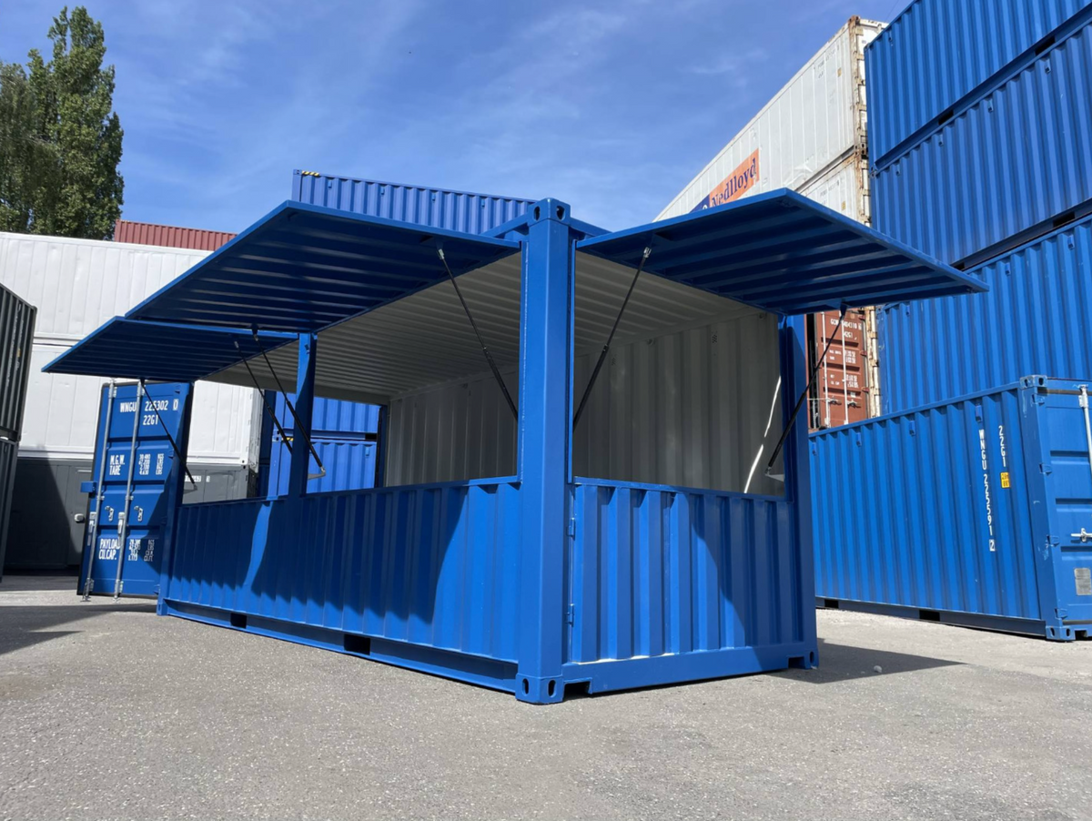 6m (20ft) Bar Shipping Container - New Event & Catering Trade Fair Unit (RAL 5010) 