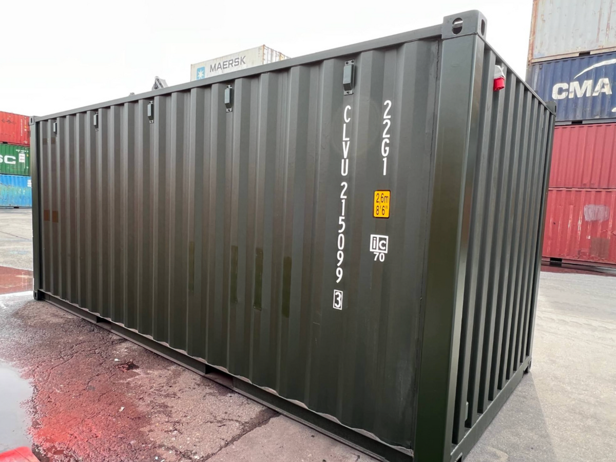 20ft Standard Storage Container with Pre-Installed Interior Lighting (One-Trip)